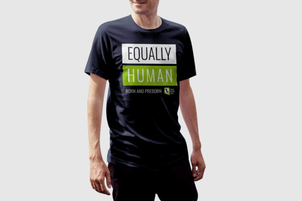 Equally Human T-Shirt – „Born and Unborn“ – Bild 2